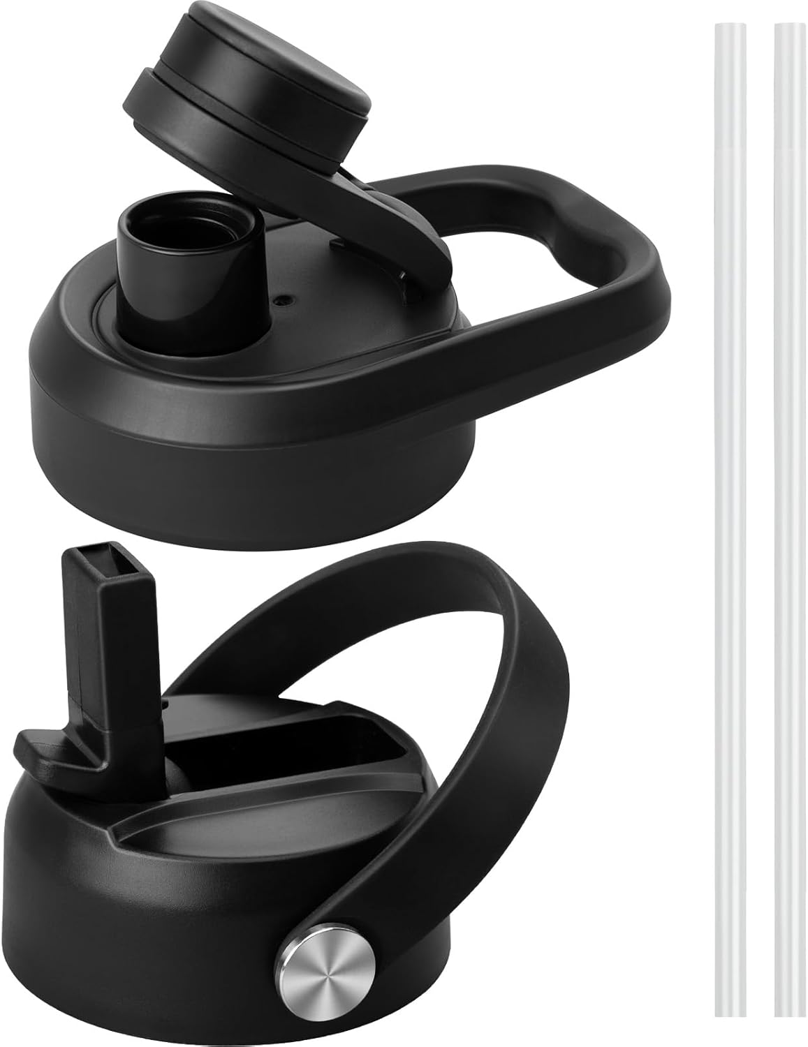 Straw Lid Direct - Drinking & Straw - Handle Design for Wide Mouth Water Bottles