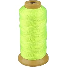 Twisted Nylon Twine String Cord for Gardening Marking DIY Projects Crafting Masonry Fluorescein, 1.5mm-328 feet