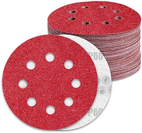 Awutzut 125mm Sanding Discs 240 Grit for 5 inch Discs Pads Hook and Loop Orbital Sander (100PCS)