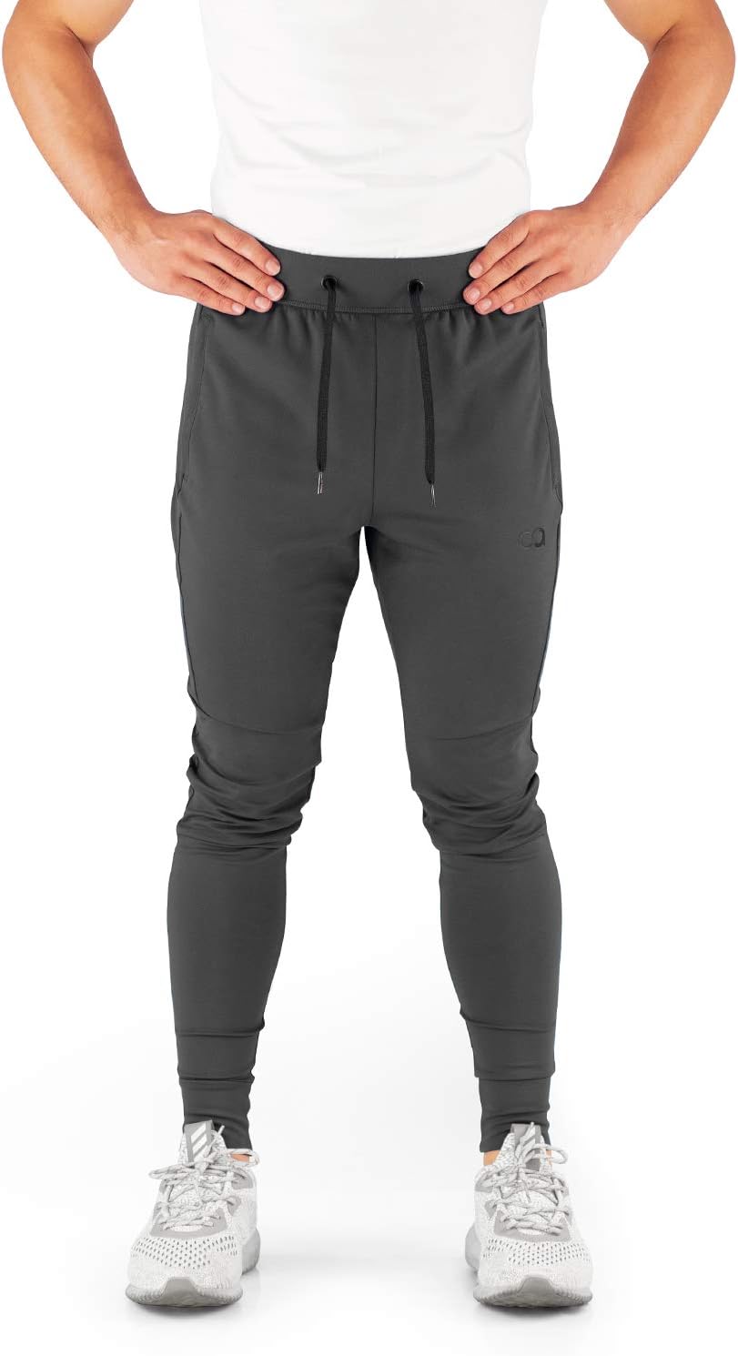 Men's Joggers Hydrafit Track Pants Men's Sweatpants Active Sports Running Workout Pant Zipper Pockets - Image 2