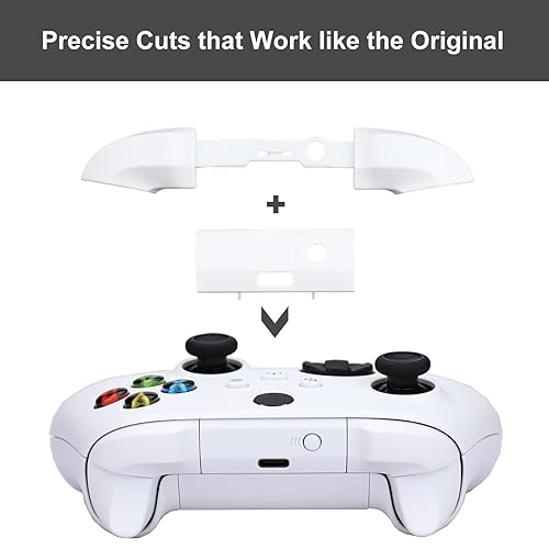 Miniatura 3 de IKPEK RB LB Bumpers Botones de disparo de hombro Reemplazo del controlador de soporte medio superior para Xbox Series X y S (2 blanco)