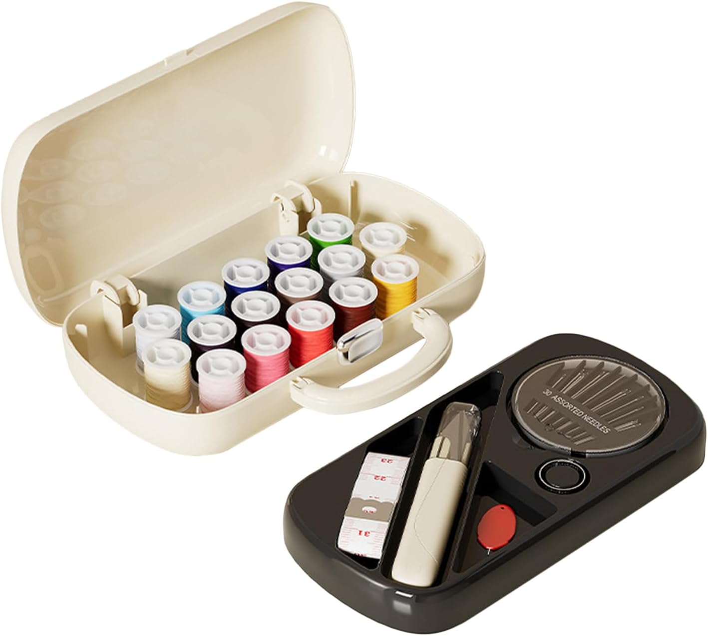 Mini Sewing Kit | Repair Kit for Clothing | Craft Supplies and Accessories with Double Layer Case for Home Outdoor Clothing Repair Mother Beginners Women