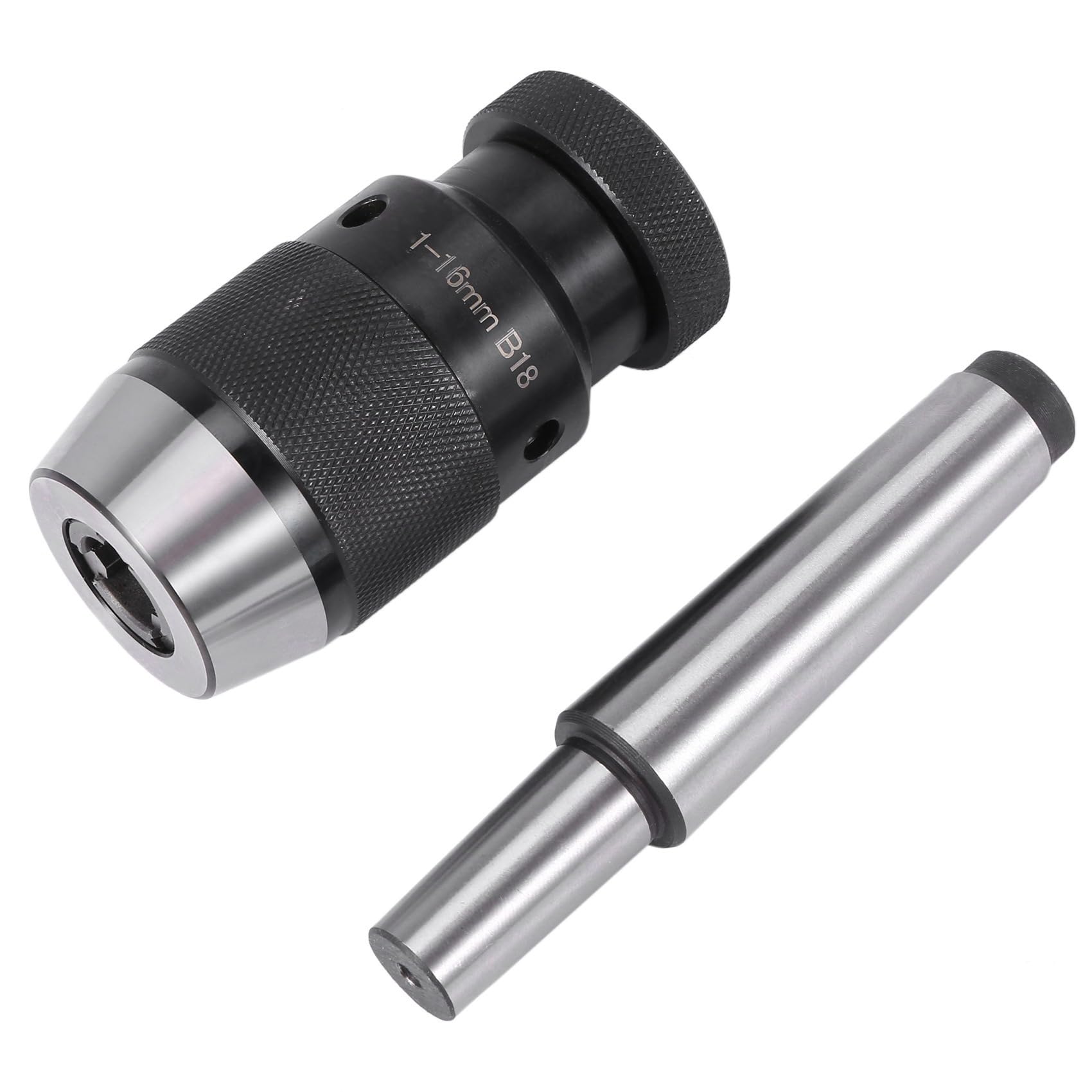 2 x bezkluczykowy uchwyt wiertarski 1-16 mm B18 + MT3 DIN228A trzpień stożkowy Morse'a