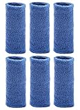 Unique Sports Wrist Towel 6' Long Wristband (6 Pack), Blue