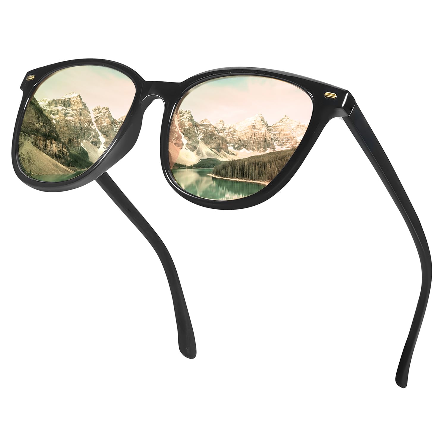 Myiaur Polarisierte Sonnenbrillen Damen Groß, UV400 Schutz Brille | Klassische, Verspiegelte Sonnenbrille, für Autofahren & Outdoor