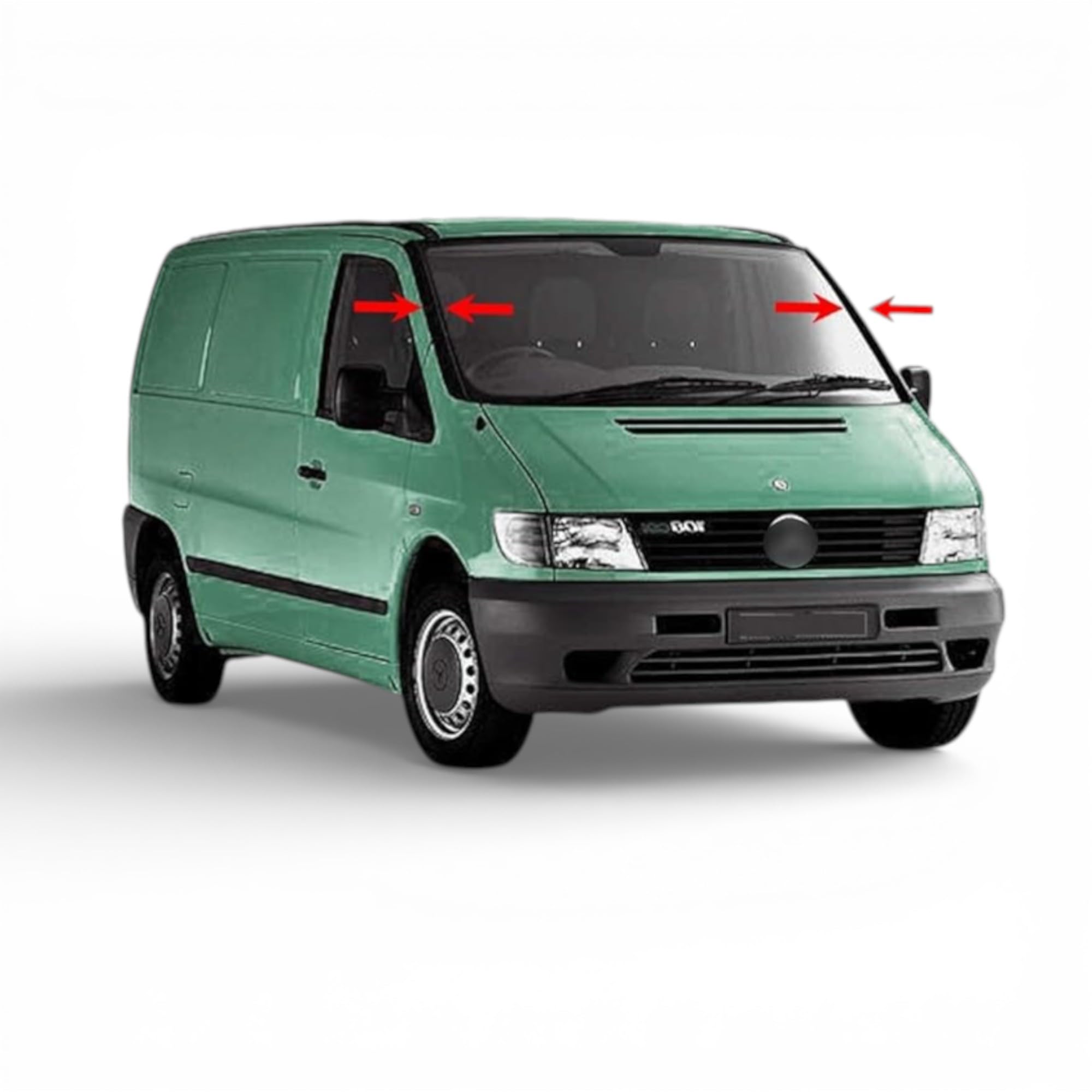 Esta guarnición de parabrisas con clips para los lados izquierdo y derecho del Vito W638 (1996-2003) es compatible con los modelos A6386980079, A6386980179, A6389840961