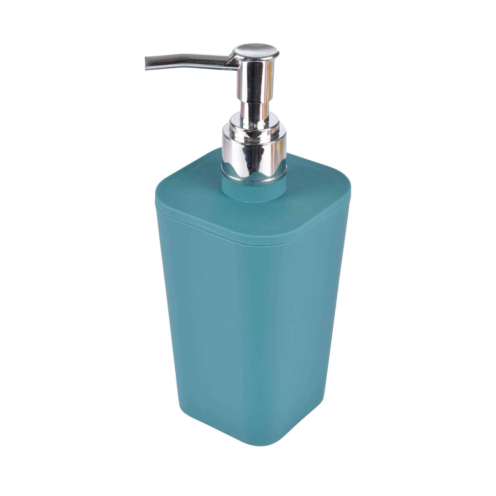 douceur d'intérieur, Soap Dispenser (7.4 x 7.3 x 18 cm) Vitamin Blue/Emerald, Plastic Soft Touch