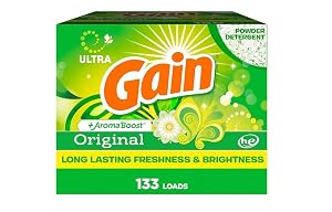 Gain Powder Laundry Detergent Original Scent 133 Loads 123 OZ