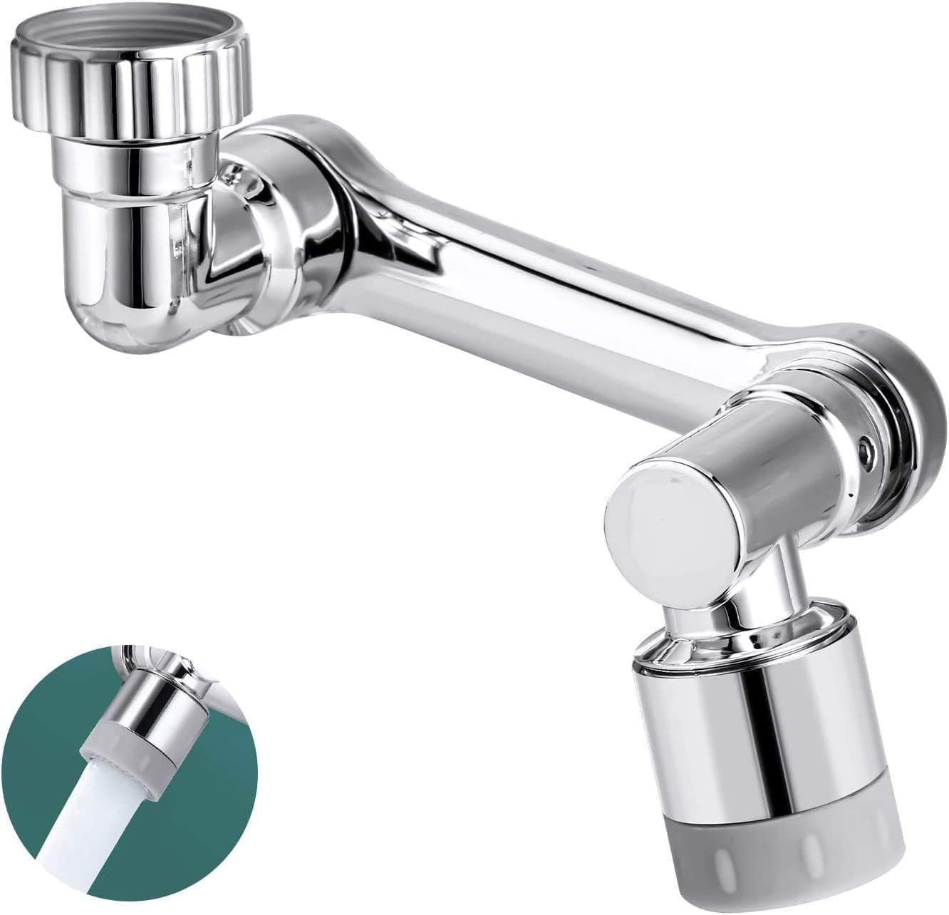 Jaini enterprise Faucet Extender, 1080° Rotating Faucet Aerator, Swivel Large Angle Robotic Arm Universal Splash Filter Faucet Aerator, Dual Function Bathroom Sink Sprayer Attachment (B0CGQ1WRHN) Amazon Price History, Amazon Price Tracker