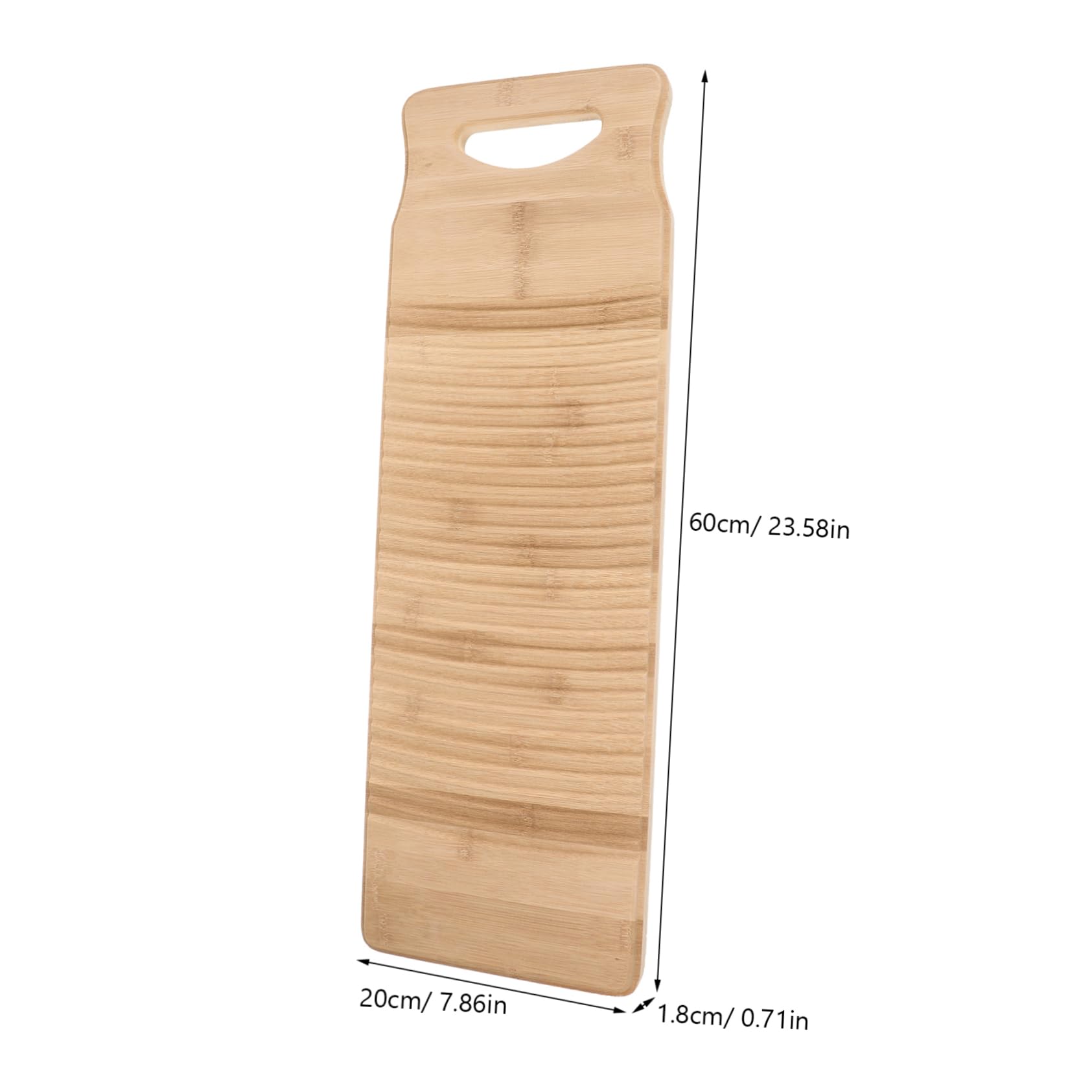 HEMOTON Hand Washing Clothes Tools Wood Washboard Washing Board Laundry Cleaning Board Hand Washing Scrubboard, Wavy Pattern - Image 3