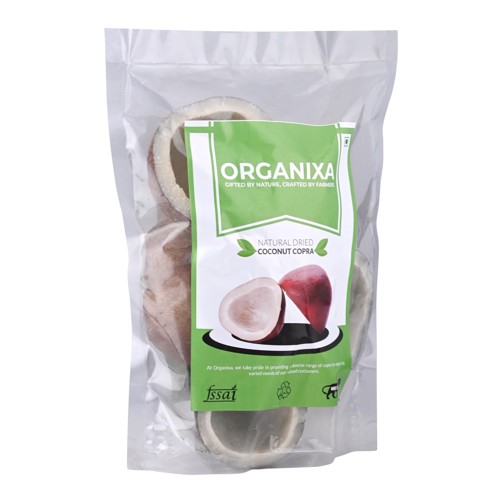 Organixa Naturally Sun Dried 500 gm Coconut Copra Slices (Half-Cutted), Harvested in Our Own Farm | Fresh Coconut Halves | Premium Copra | Khopra | Sukha Nariyal (B0D321NY42) Amazon Price History, Amazon Price Tracker