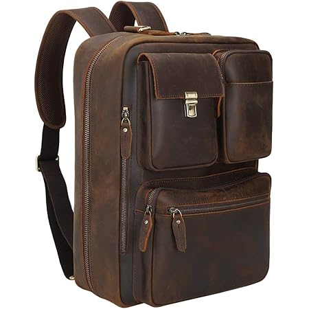 genuine leather convertible backpack