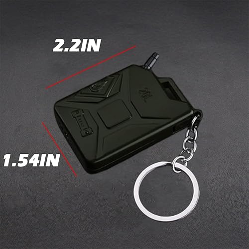 Miniatura 2 de Geniales llaveros encendedores de butano recargable, con forma de barril de gasolina, regalos únicos para hombres, velas de cumpleaños, accesorios