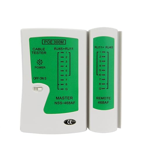 Miniatura 5 de Brileine Probador de cables RJ11 RJ45, probador de red LANprobador de continuidad para conexiones de par trenzado de cable de datos RJ45 RJ11,