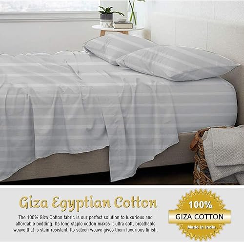 Miniatura 2 de My-Giza-Sheets - Juego de sábanas de algodón Giza de fibra larga 100% certificado, juego de sábanas de algodón Giza de fibra larga (Queen, borgoña)