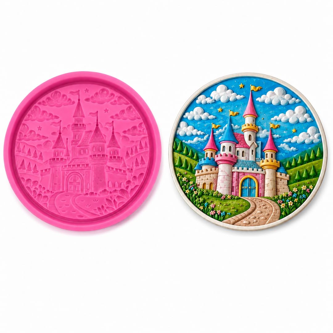 (BGA 40-50) WiRED FAX Art ( Islamic architecture) Resin Mould for Epoxy Resin Casting | Round Castle Wall Hanging DIY Mold | Reusable Flexible Silicone Mould for UV Resin, Jesmonite, Plaster, Gypsum & Concrete-image-10