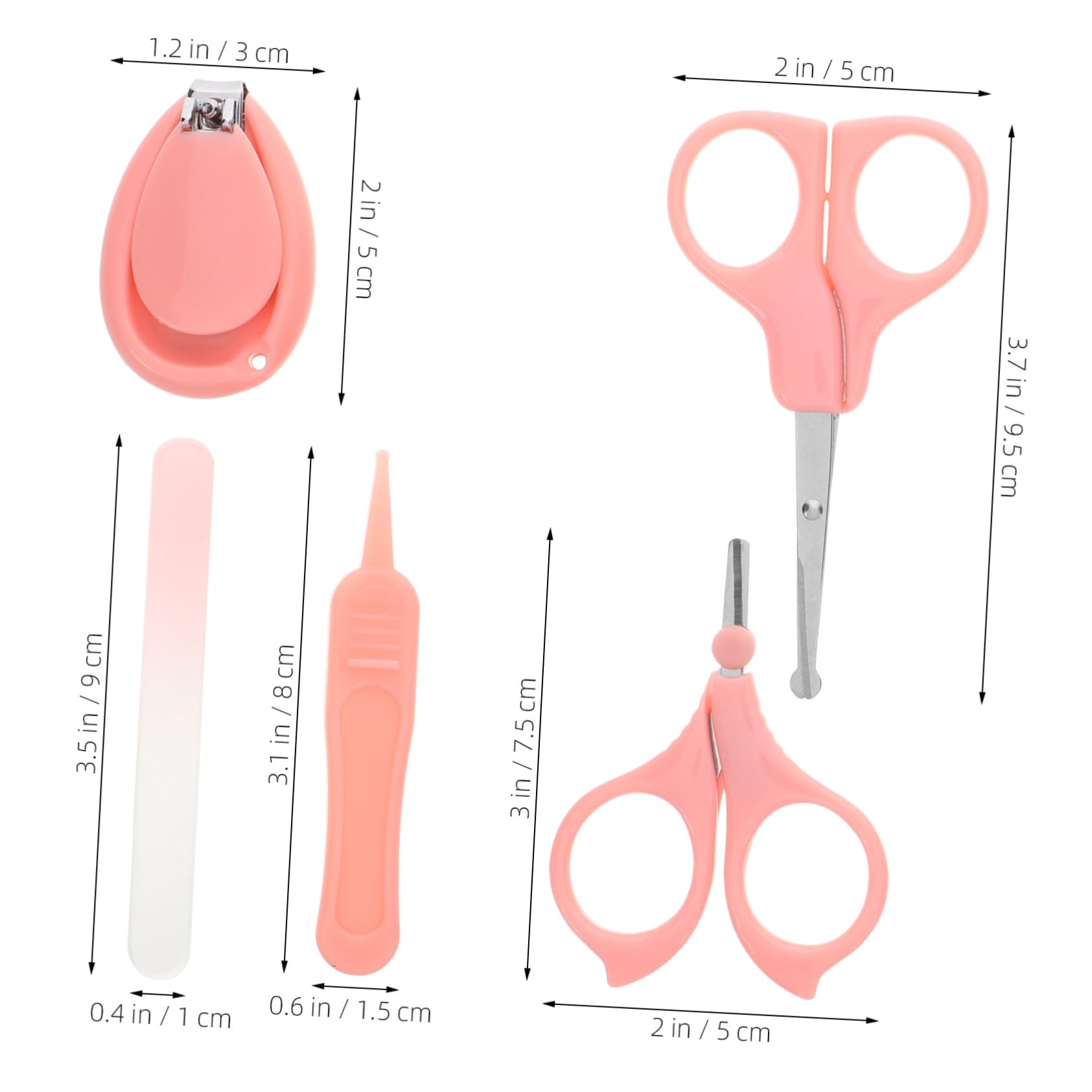 Milisten Baby Nail Kit Newborn Grooming Essentials Toddler Nail Clippers Safe and Efficient