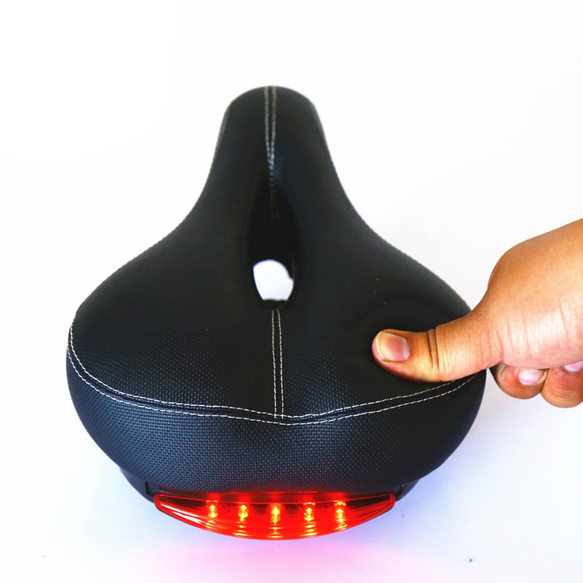 INOOMP Selle de Vélo Tampon Lumineux Polyuréthane Antidérapant Respirant pour Homme Garçon