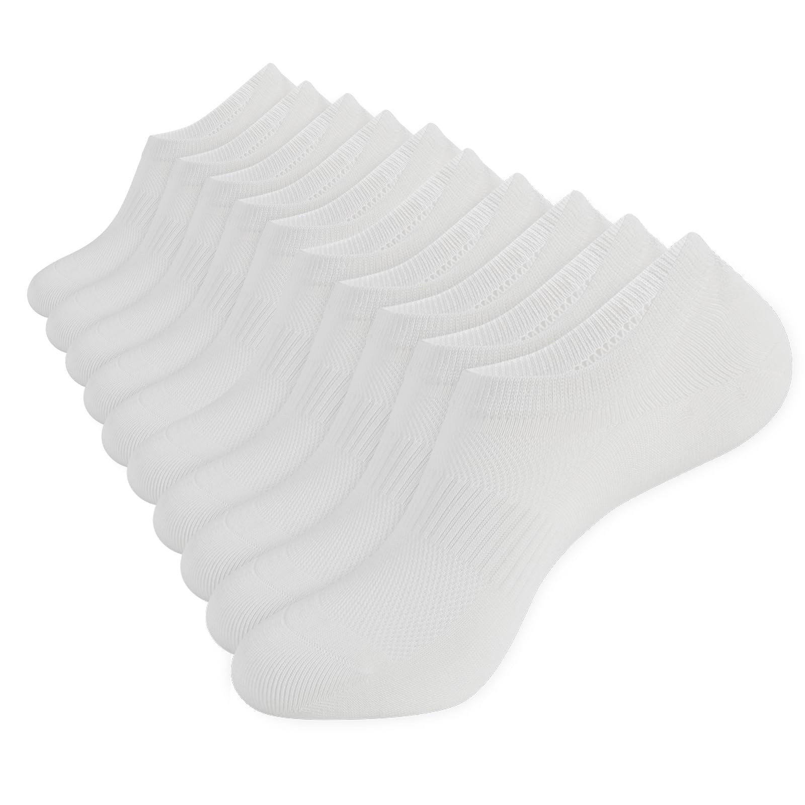 YORJOSOX Fantasmini Uomo Donna Calzini Bassi Invisibili in Cotone Corte Calze Fantasmini Uomo con Taglio Basso Antiscivolo Silicone Bianchi Neri