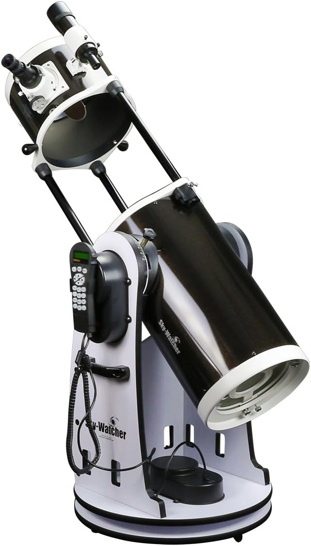 SkyWatcher Flextube 250 SynScan Dobsonian 10-inch Collapsible Computerized GoTo Large Aperture Telescope, White, (S11810)