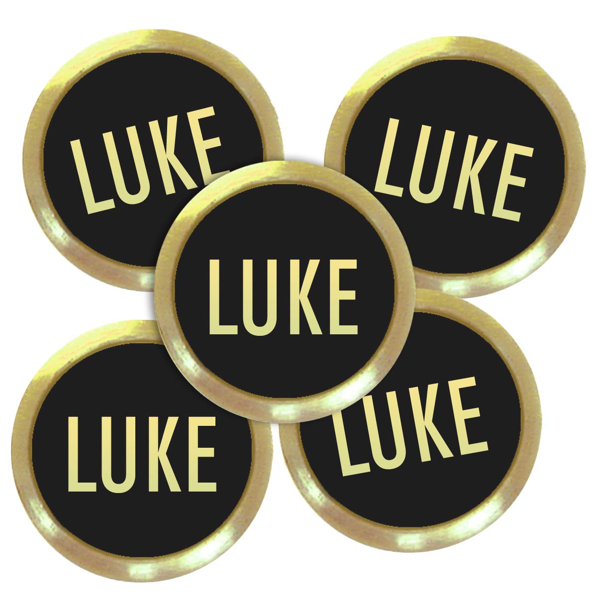 Best Impressions Personalised Solid Brass Golf Ball Markers (LUKE) — image 1