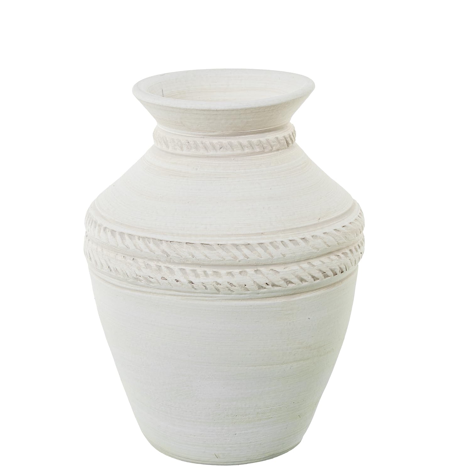 Vase céramique blanc 35cm pour harmoniser votre déco