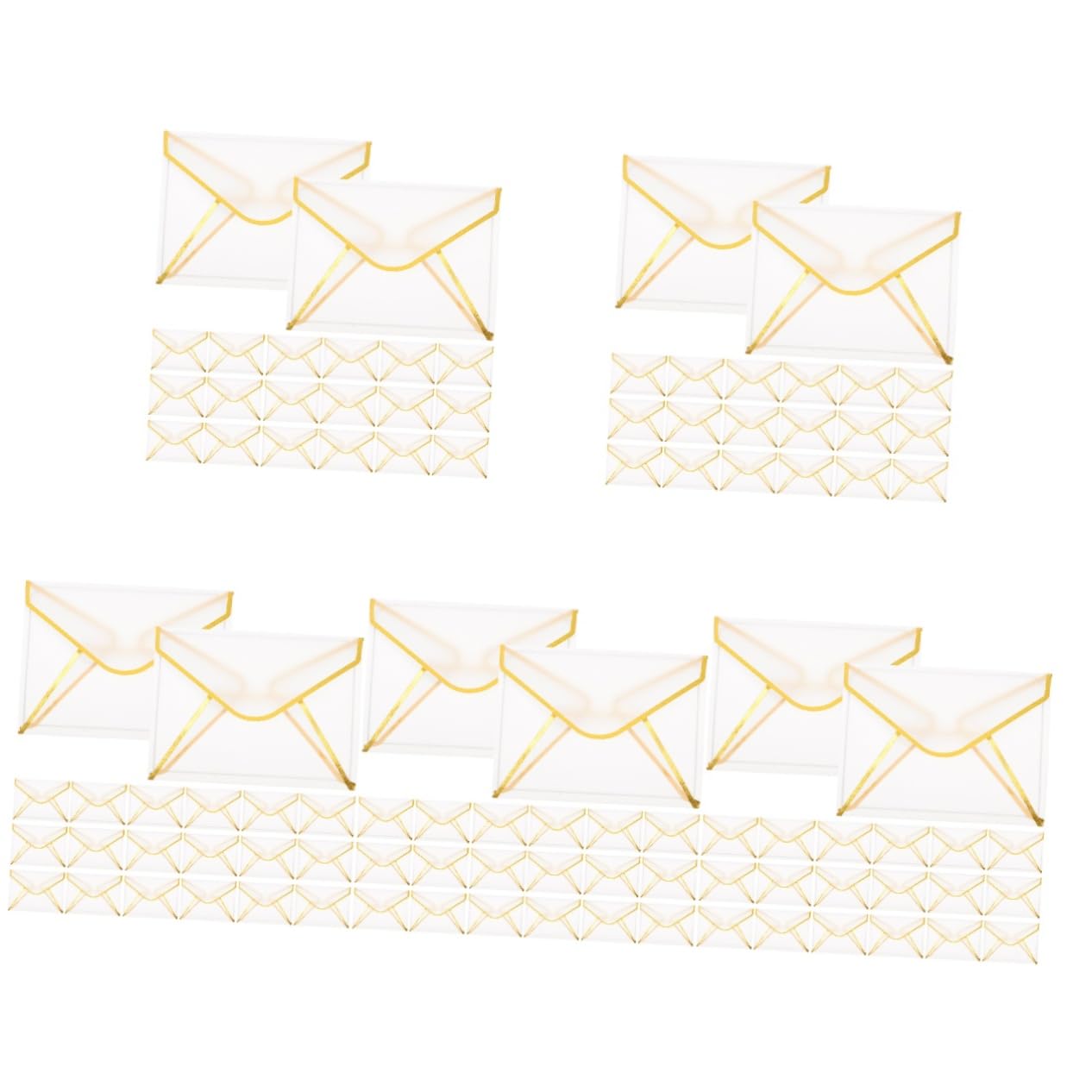 Angoily 5 Series Sobres Transparentes Vintage Para Tarjetas Paquete Para Invitaciones De Bodas Tarjetas De Felicitación Y Notas De Agradecimiento Elegante Y 20 Piezas X 5