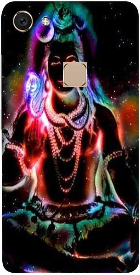 CaseGuy Designer 3D Printed Hard Back Case Cover for Vivo V7 Plus (Shiva :: Shiv :: Lord :: Mahadev :: Shivling :: Popart :: Illumination)