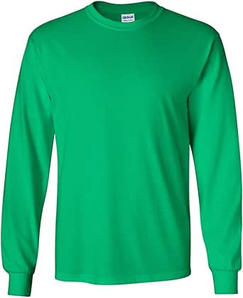 Gildan T-Shirt Uomo A Maniche Lunghe In Cotone Ultra, Confezione Da 2, Colore Irish-Red, Taglia Media