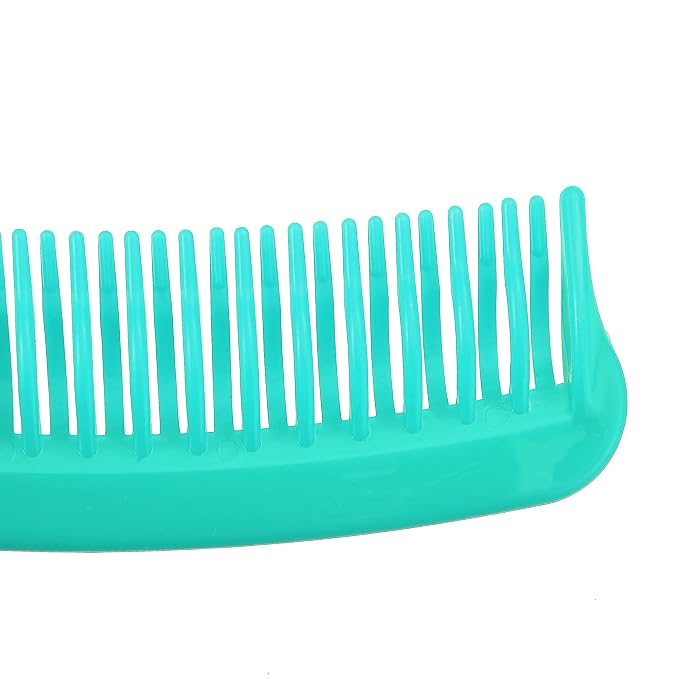 Peine desenredante doble fila para cabello rizado verde miniatura 5