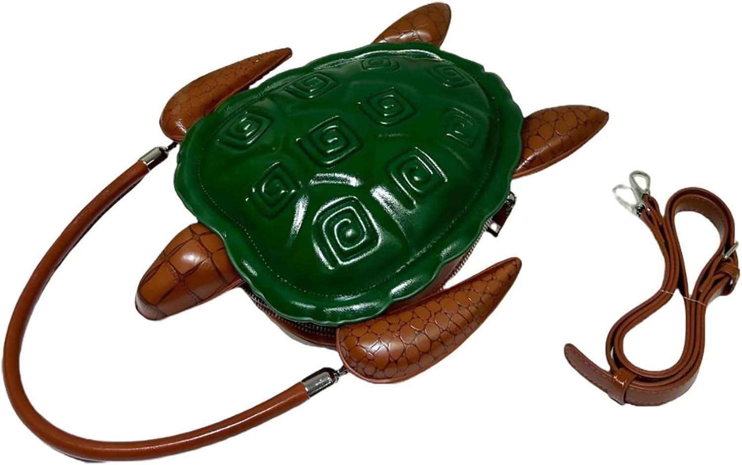 Men and Women PU Leather Unique Novelty Turtle Shaped Crossbody Shoulder Bag Handbag Purse - Image 4