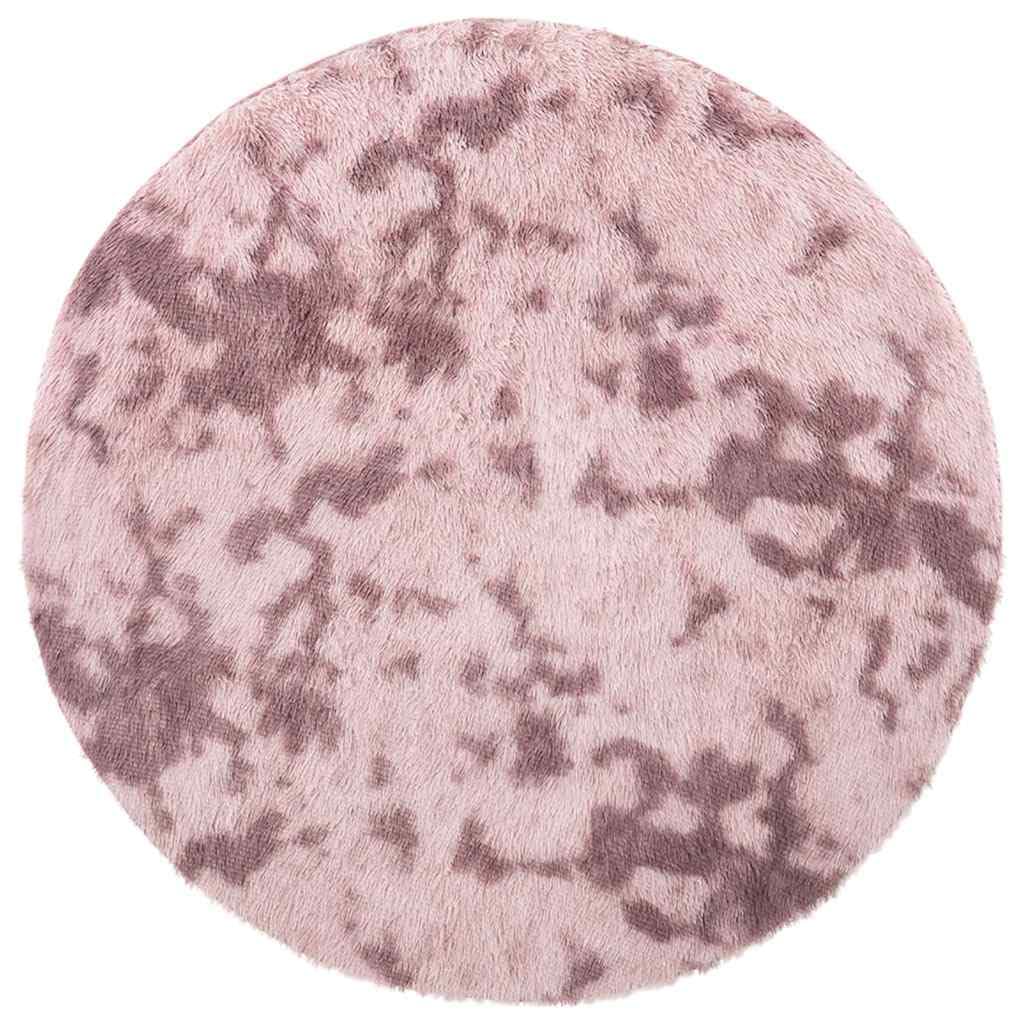 Tappeto Shaggy a Pelo Lungo NAVARRA Rosa Antico 160x160cm,Tappeto Shaggy,Antiscivolo Morbido,Tappeto Shaggy Camera da Letto-4102913