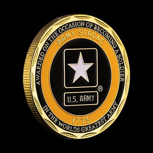 Miniatura 3 de Moneda de desafío de premio al soldado del ejército de los Estados Unidos, regalo graduado, medalla coleccionable, moneda conmemorativa chapada en