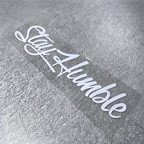 Image of Car Stickers for Stay Humble Auto Front Rear Windshield Window Decal Vans Truck Window Tail Decoration (White, 500x125mm)