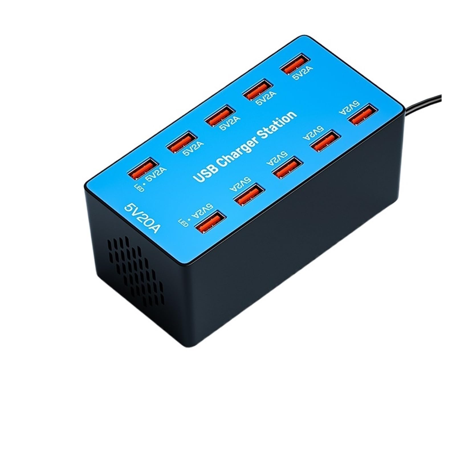 EDEDE Chargeur USB Multiple, Chargeur USB Ports Multiples 200W 40A 40 Ports, Station de Charge USB, Adaptateur de Chargeur de téléphone, Chargeur Multiple pour Smartphone(ASA5B 10Ports)