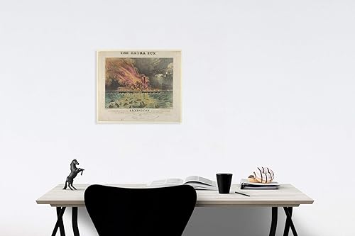 Miniatura 2 de Impresión artística histórica Awful Conflagration of The Steam Boat Lexington in Long Island Sound - Artista Nathaniel Currier - Creado 1838-1846