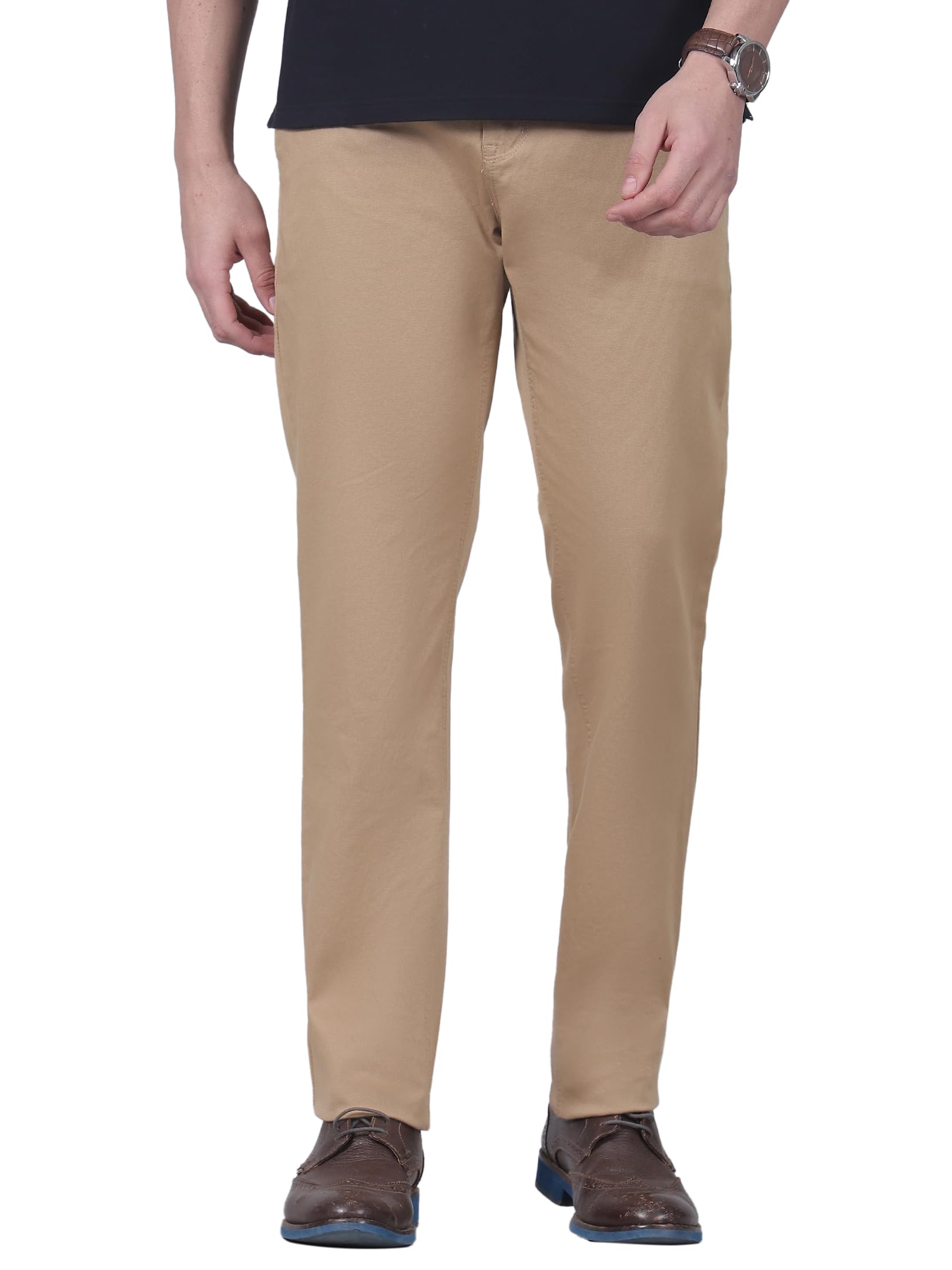 cantabil Men's Self Design Non Pleated Regular Fit Mid Rise Casual Trousers (P_MTRC00197A)-picture-20