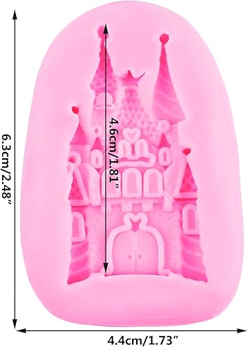 Miniatura 2 de Moldes de silicona para fondant de castillo de cuento de hadas para decoración de tartas, decoración de cupcakes, pasta de goma de caramelo de