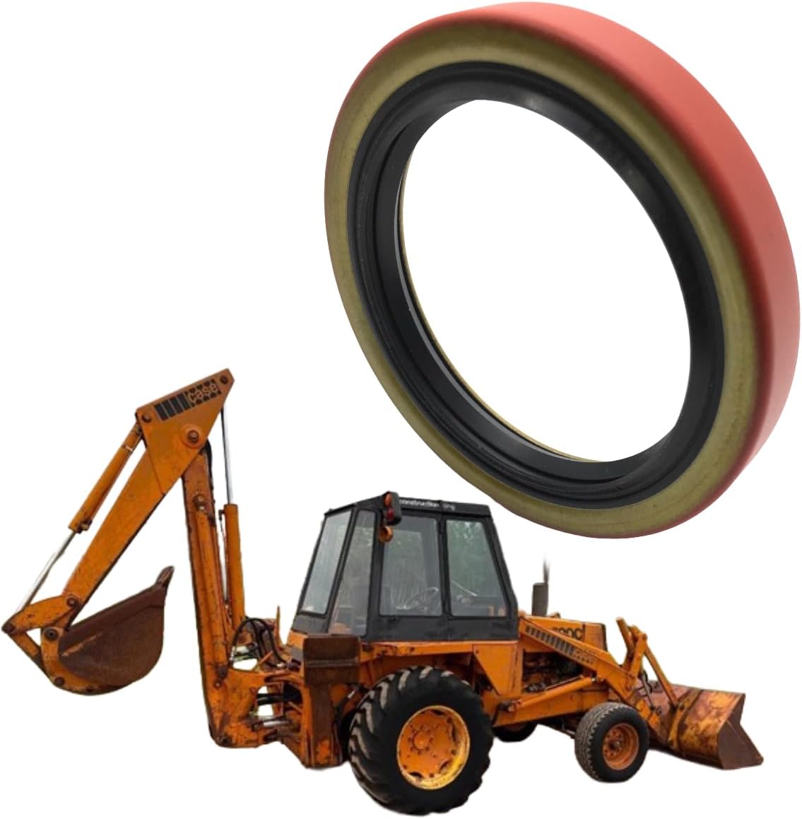 REPLACEMENTKITS.COM Brake Backing Plate Oil Seal Compatible with Case Some Backhoes 480 & 580 Series & Forklifts (Replaces A39273)