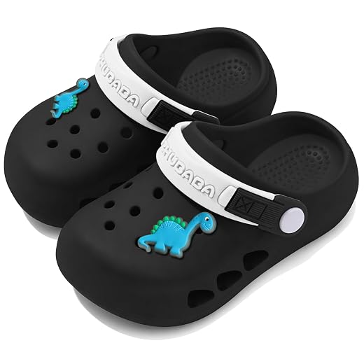 Kids Toddler Clogs Boys Girls Dinosaur Slip on Slides Sandals Summer Beach Pool Outdoor Water Shoes Shower Slippers Garden Clogs