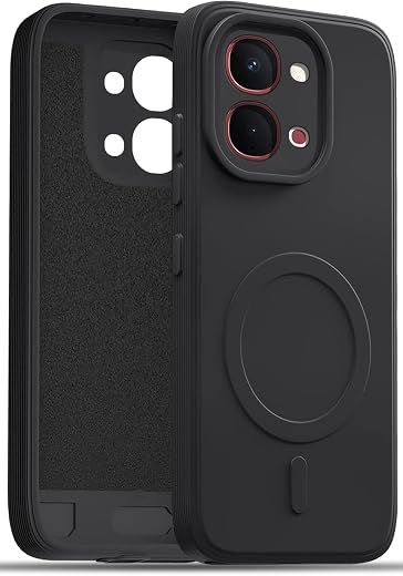 Hupshy PU Leather Hard Back Case for Vivo Y51 Pro 5G | Slim &amp; Shockproof Protective Cover | Anti-Slip Grip, Raised Camera ...