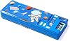 Pop Up Multifunction Pencil Case, Cute Cartoon Pen Box Organizer Stationery with Calculators, Sharpener, Schedule, School Supplies, Best Birthday Gifts for Kids Teens Blue 2