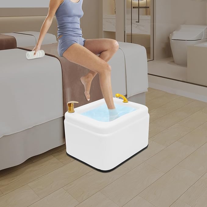 Tina de masaje para pies acrílica portátil ajustable miniatura 4