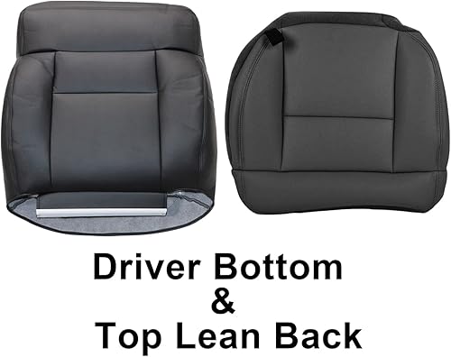 Miniatura 2 de Cubierta de repuesto de cuero negro para parte inferior del lado del conductor y parte superior inclinada trasera compatible con Ford F150 Lariat