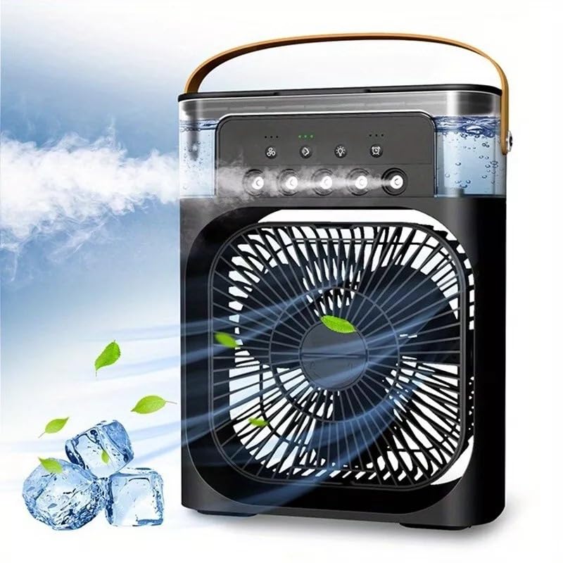 Image of Mini Personal Air Cooler Fan| Portable Air Conditioner Fan| Mini Evaporative Cooler with Assorted Color| Lightweight Easy for Travel and Daily Use (Pack of 1)