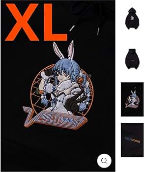 Amazon.co.jp: VAULTROOM PEKORA HOODIE BLK 兎田ぺこら パーカー