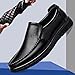 Men's Fashionable Business Shoes - Flat Round-Toe Low-Cut one-Piece Style - Rubber Sole - Comfortable and Lightweight - Suitable for All Seasons and Office wear (Black,12)