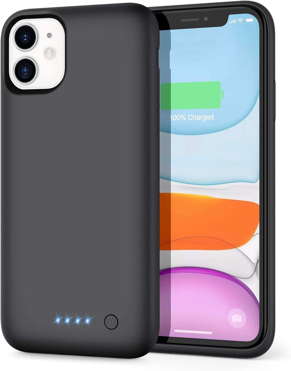 AWH Battery Case for iPhone 12, 4500mAh Protective Portable Charging Case for iPhone 12 Rechargeable Extended Battery Pack Power Backup Cover for Apple