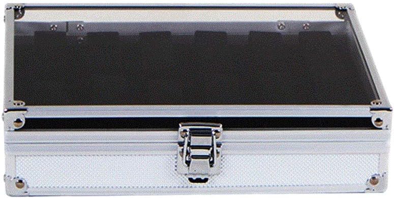 America Phoenix Large 12 Grids Watch Display Jewelry Case Box Storage Holder Leather and Aluminius-Watches not Included