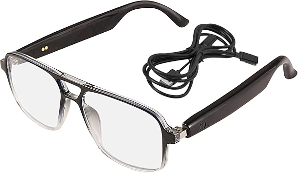 Smart Translation Glasses - AI Smart Glasses Wireless | Real-Time Translation Intelligent Eyewear for Men and Women | AI Translator Eyeglasses Supported 100+ Languages Black